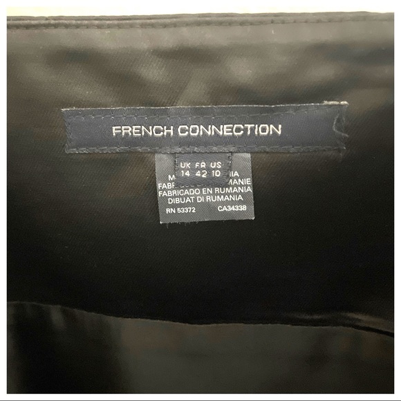 French Connection Bow Front Little Black Evening Cocktail Dress - Picture 8 of 11